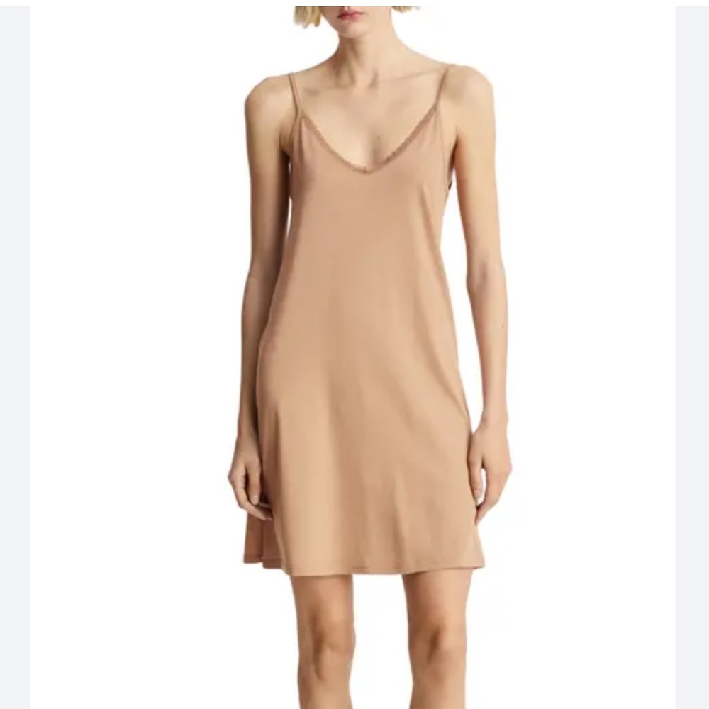 Wrap London Midi Slip Dress in Nude